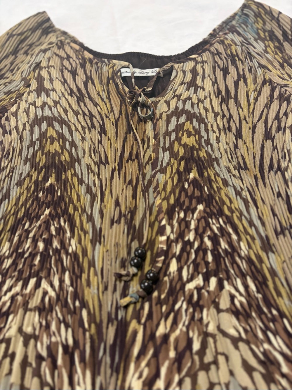 Signature by Larry Levine Brown and Tan Patterned - Picture 2 of 8
